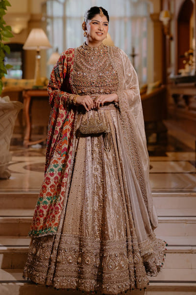 Itrh Gold hand embroidered lehenga set ITRHJUL26D149351