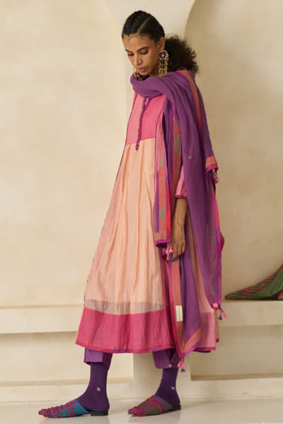 Amethyst purple kota cotton dupatta