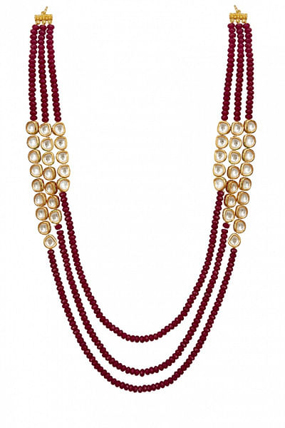 Kundan and bead groom necklace