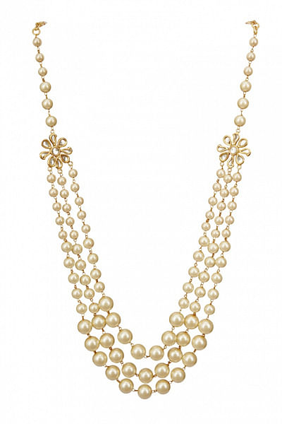 Pearl and kundan groom necklace