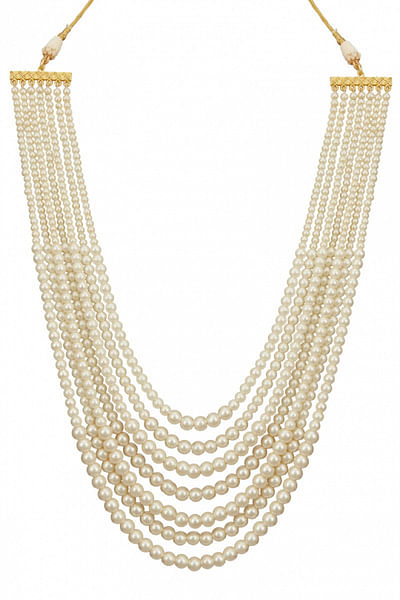 Layered pearl necklace