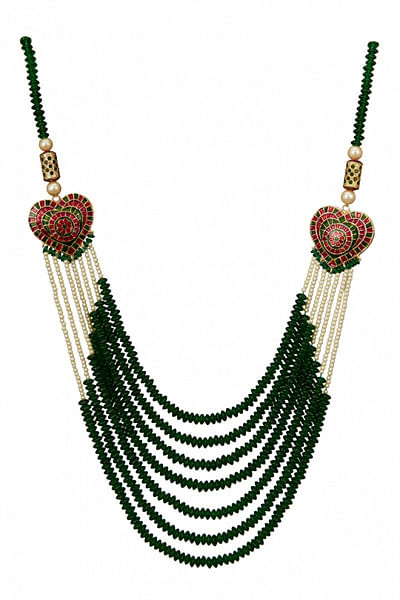 Green jadau groom necklace