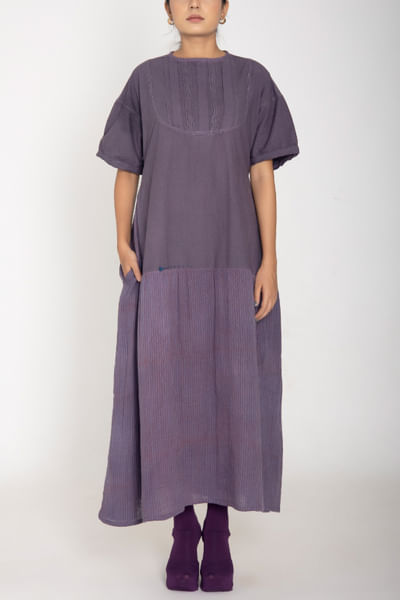 Cyber grape striped dress