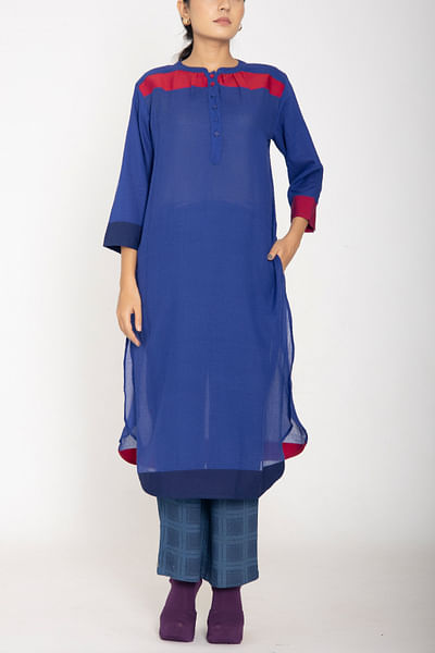Indigo blue handwoven co-ords