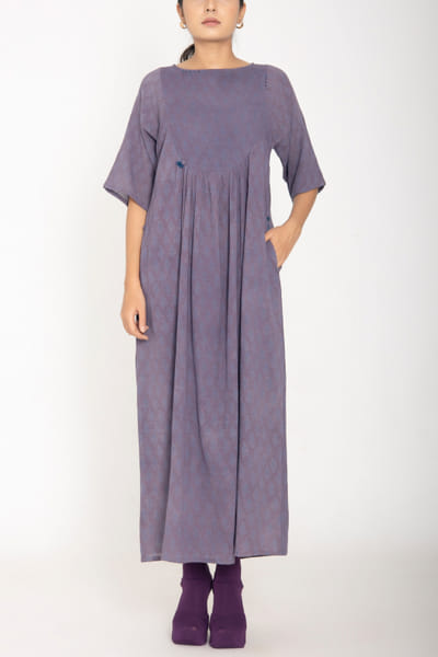 Raisin flared printed dress