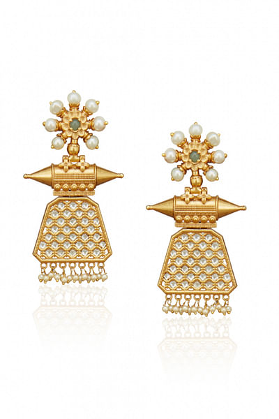 Kundan tribal earrings