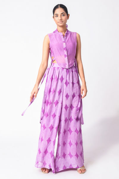 Purple printed co-ords