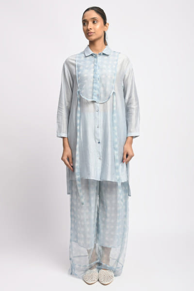 Jayati Goenka Blue block printed co-ord set JAYAAPR26D143226