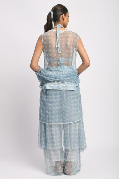 Jayati Goenka Blue dabu block-printed co-ord set JAYAAPR26D143228