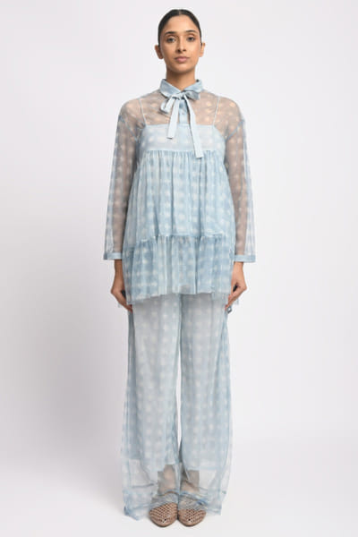 Jayati Goenka Blue block-printed co-ord set JAYAAPR26D143230