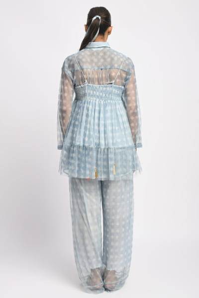 Jayati Goenka Blue block-printed co-ord set JAYAAPR26D143230