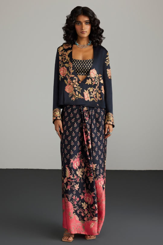 アンドコール　tulle pattern sheer jacket tulle pattern sheer jacket – andequal