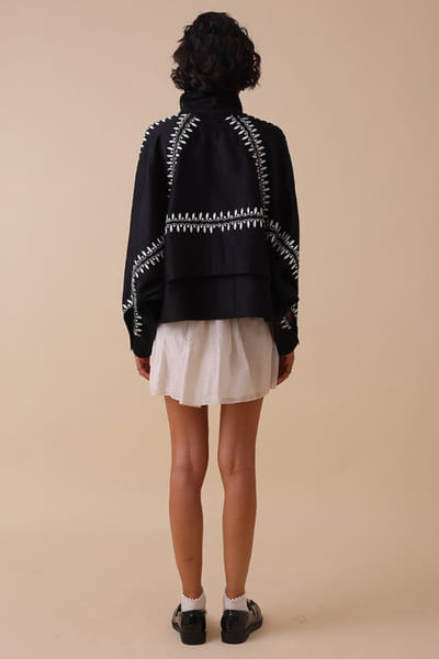 SWGT Black applique jacket SWGTAPR26D143262