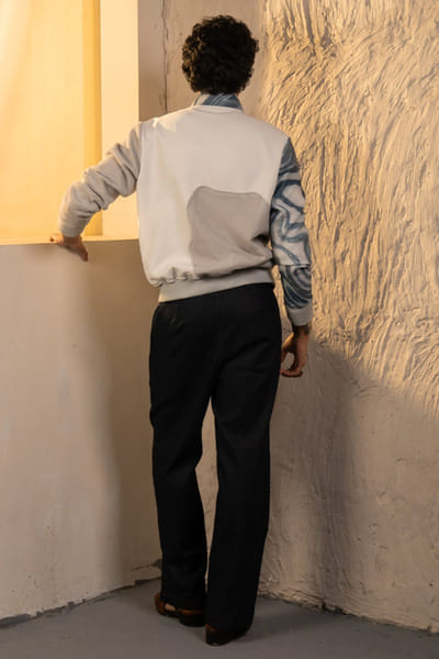 Jatin Malik Printed wave bomber set JATIAPR26D142698