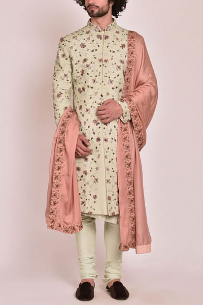 Embroidered sherwani set