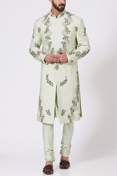 Embroidered sherwani set