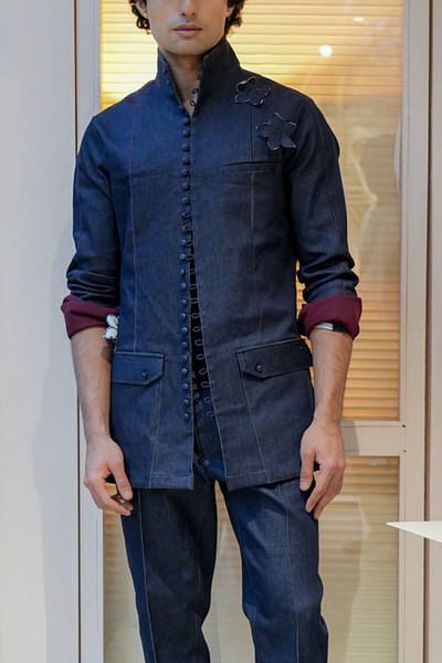 Blue denim overshirt
