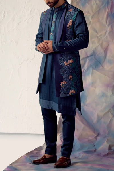 Ombre shrug and kurta set