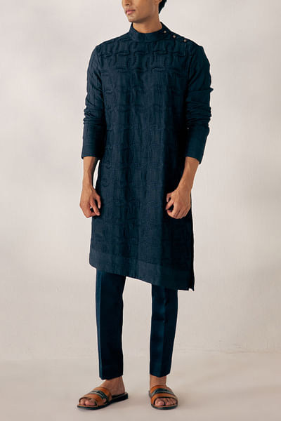 Midnight blue kurta set