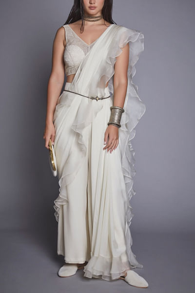Off white concept sari