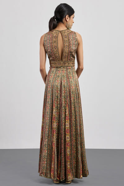 Ri Ritu Kumar Multicoloured printed embroidered jumpsuit RIRIAUG26D251847