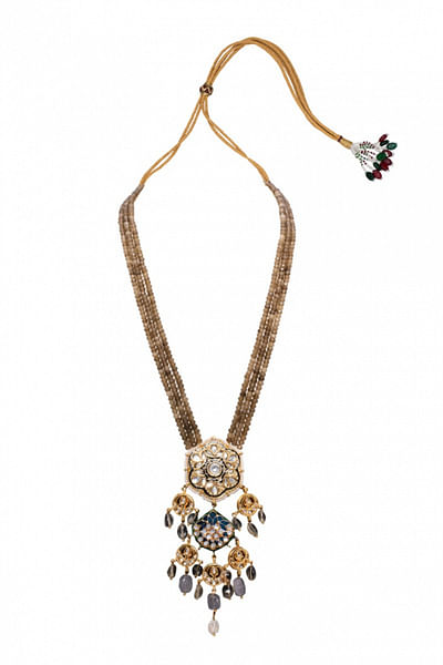 Meenakari and agate beads necklace