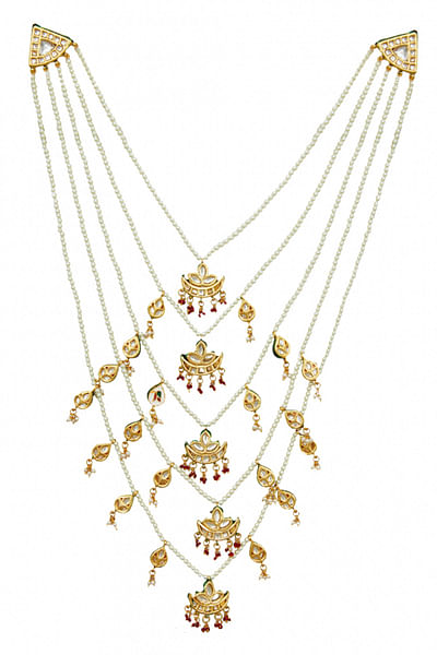 Meena embellished paanchlada necklace