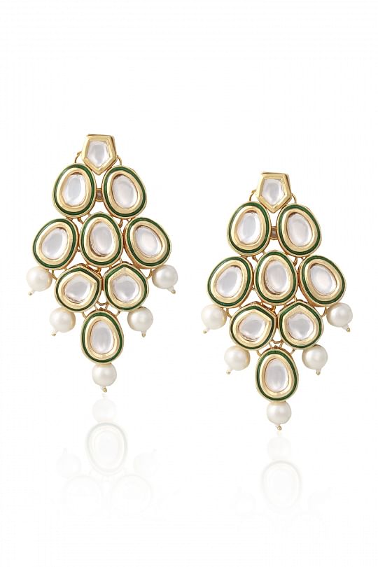 Buy Passa earrings by Purab Paschim at Aashni and Co