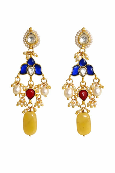 Jewel Treatzz Gold gemstone-embellished earrings JEWEJUN26D147022