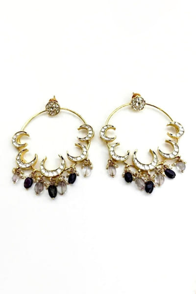 Jewel Treatzz Gold kundan-pearl embellished earrings JEWEJUN26D147025
