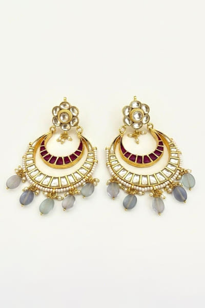 Jewel Treatzz Gold pachi kundan-embellished earrings JEWEJUN26D147026