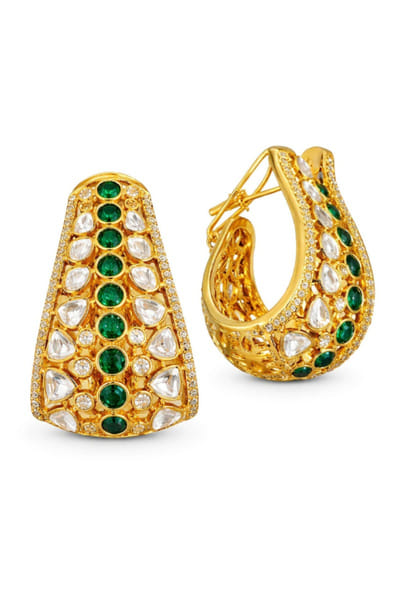Jewel Treatzz Gold stone-embellished earrings JEWEJUN26D147036