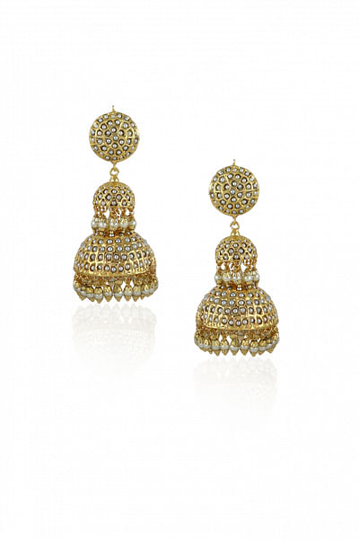 Gold foiled jhumkas