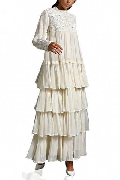 Ivory layered dress