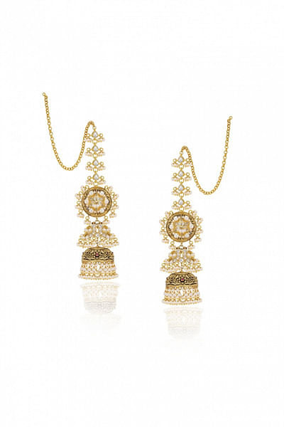 Gold plated silver jhumkis