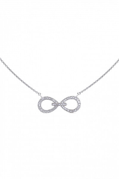 Infinity diamond chain pendant