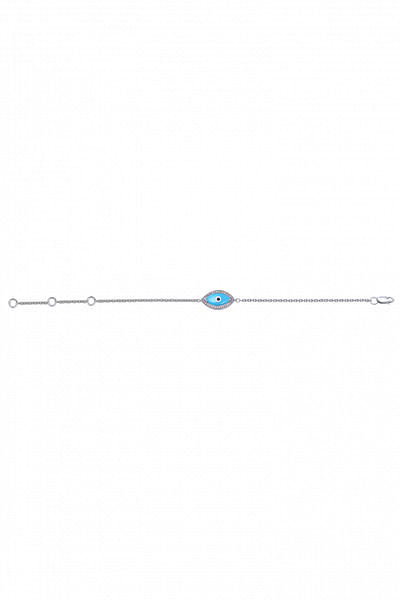 White gold diamond anklet