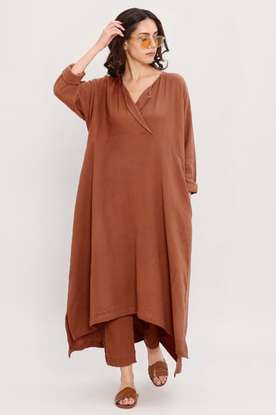 Brown cotton tunic