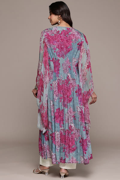 Ritu Kumar Purple floral print kaftan RITUMAY26D245549