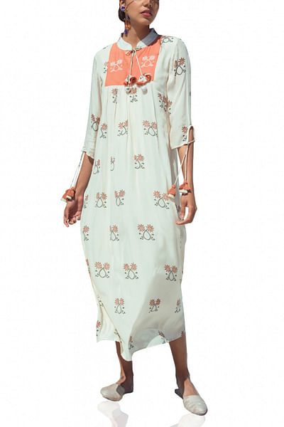 Printed muslin tunic
