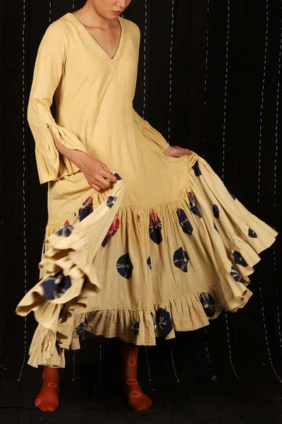 Bandhani tiered dress