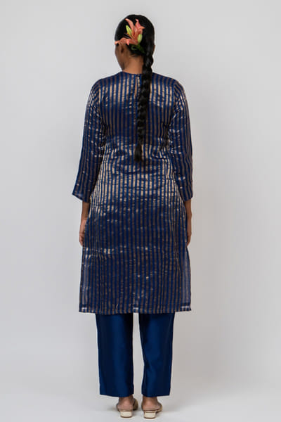 Kajal Agrawal Blue marodi embroidered kurta set KAJAMAY26D144524