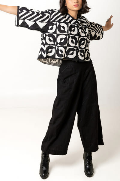 Ka-Sha Reversible crop tunic and pants set KASJAN2007