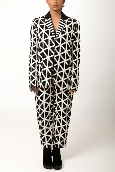 Monochrome blazer and pants set