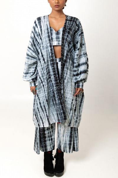 Tie-dye oversized jacket pants set