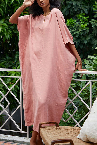 Salmon pink kaftan