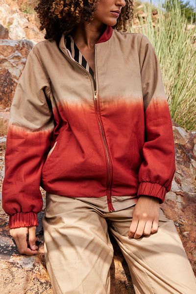 Red and sand one jacket