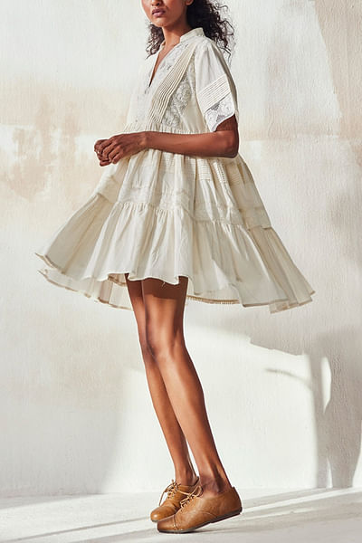 Off-white mulmul dress