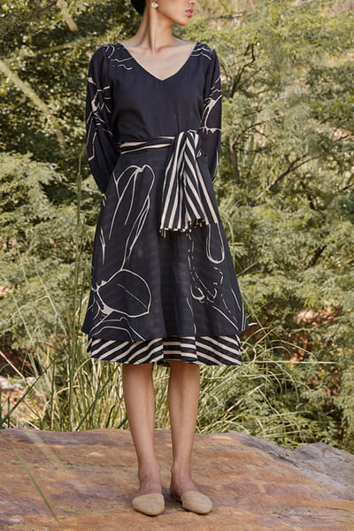 Black layered dress