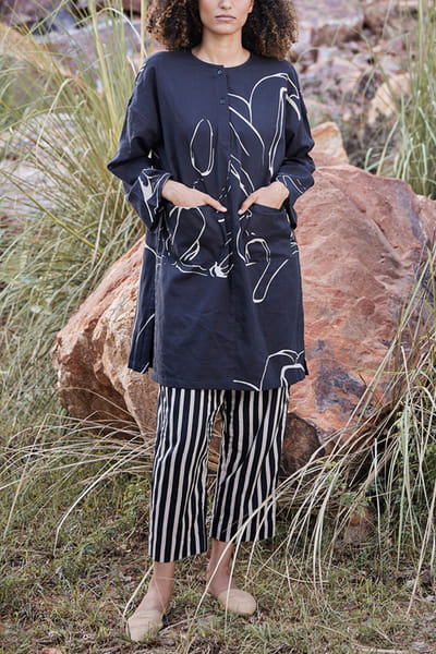 Floral printed tunic set